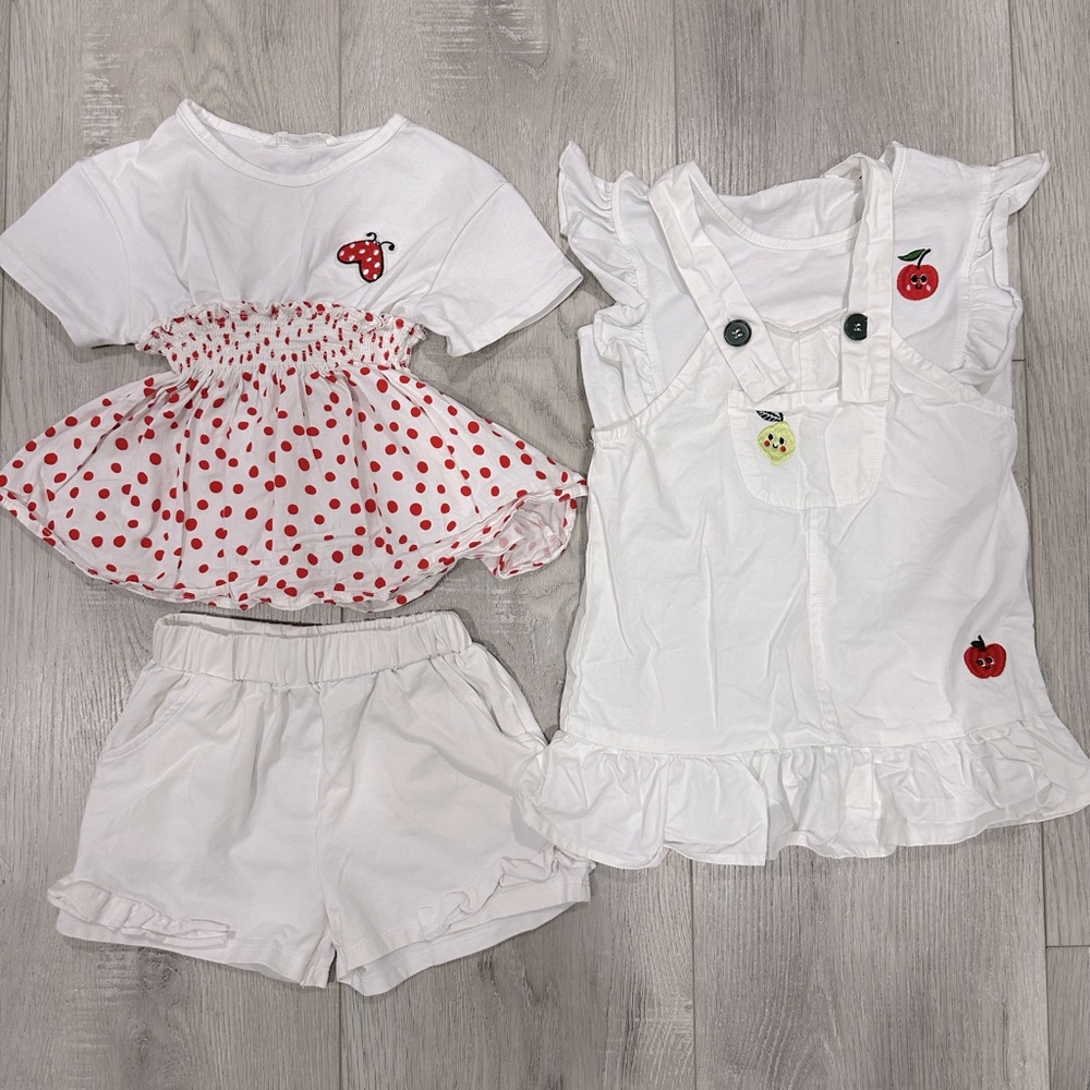 Cotton top and shorts dress set bundle